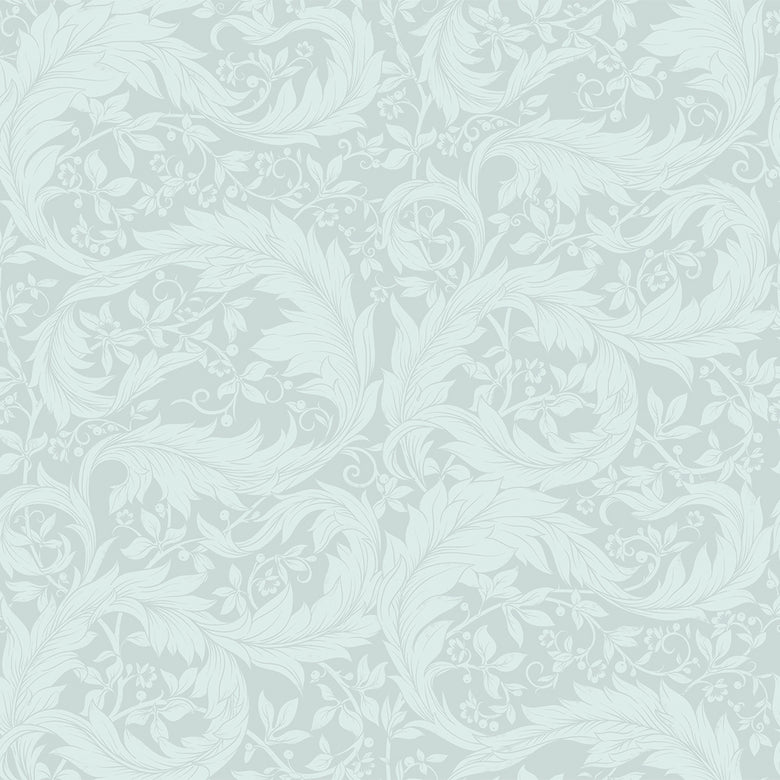 Enchanted Leaf Wallpaper in Duck Egg
