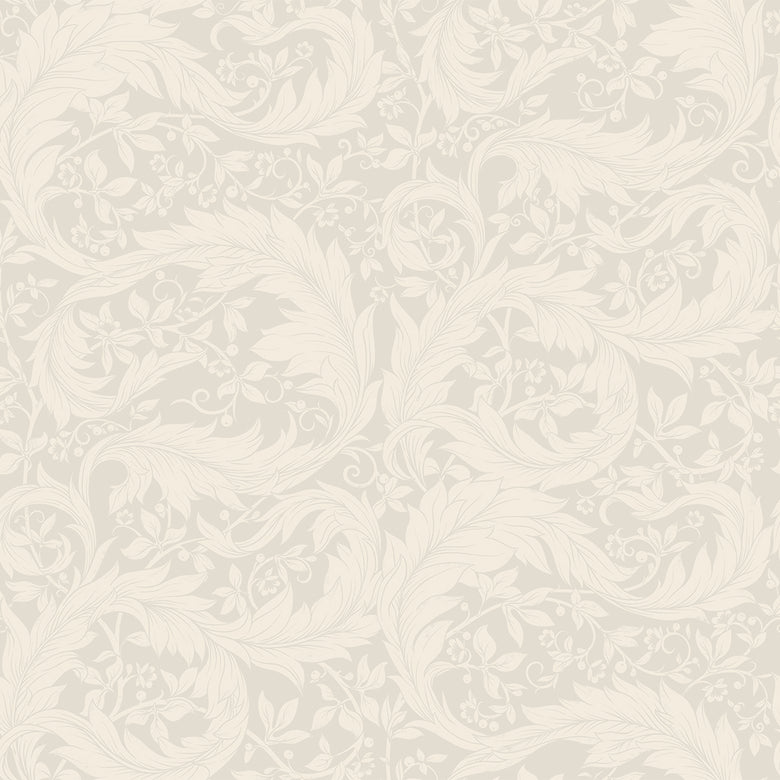 Enchanted Leaf Wallpaper in Vintage Cream