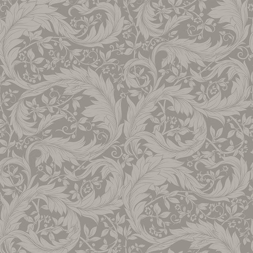 Sample of Enchanted Leaf Wallpaper in Earl Grey