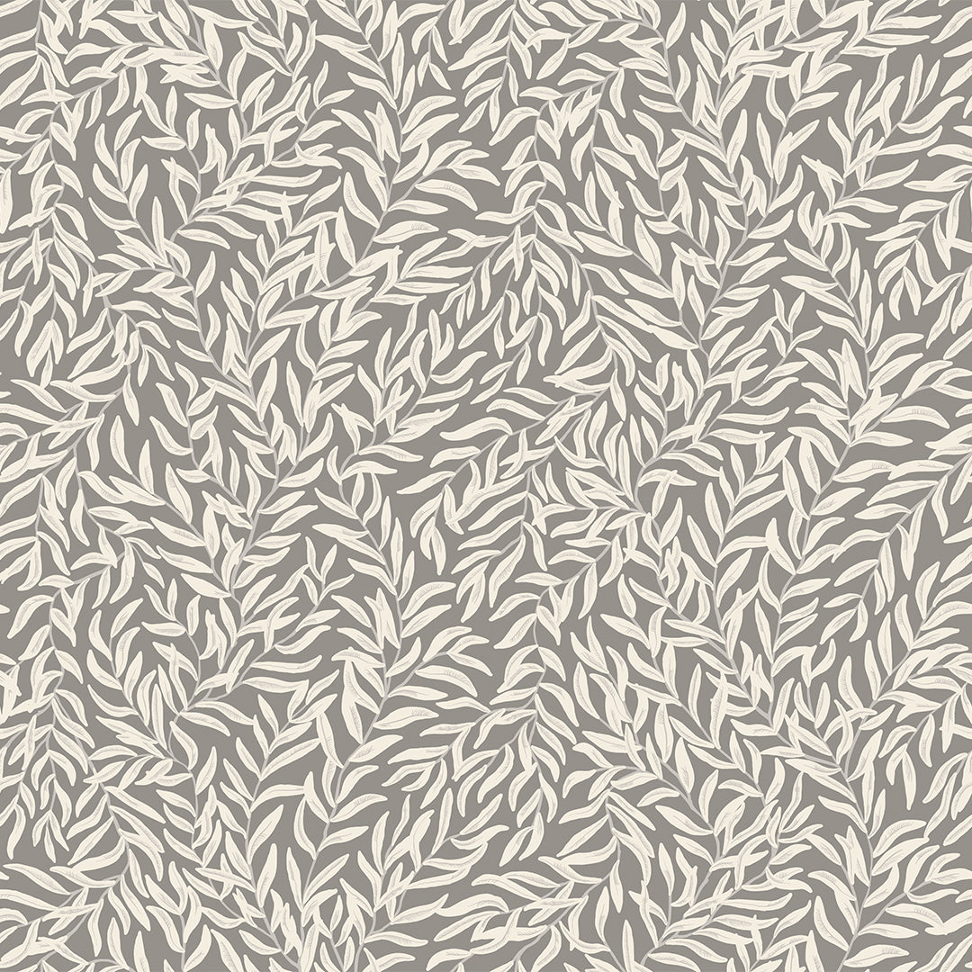 Whimsical Willow Wallpaper in Linen on Earl Grey