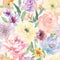 Bouquet De Fleurs Wallpaper in Watercolour Spring Pastels