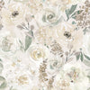 Bouquet De Fleurs Wallpaper in Watercolour Soft Neutrals