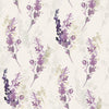 **Sample** Wild Stocks wallpaper in Grape and Linen Cream (50cm x 50cm)