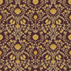 Tulip Garden Wallpaper in Gold on Bordeaux – Lucie Annabel