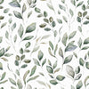 **Sample** Fallen Foliage wallpaper in Rustic Greens (50cm x 50cm)