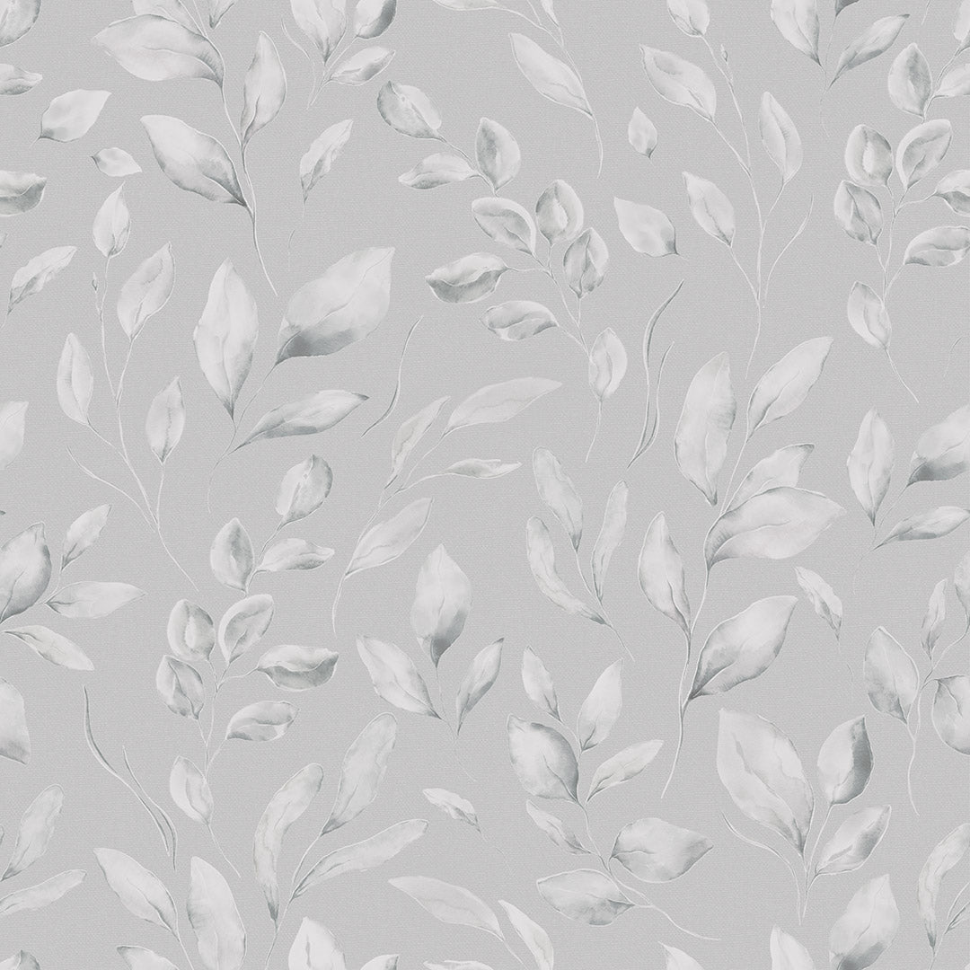 Fallen Foliage Wallpaper in Moon Grey