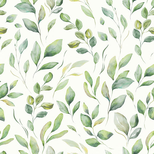 Fallen Foliage Wallpaper in Spring Greens