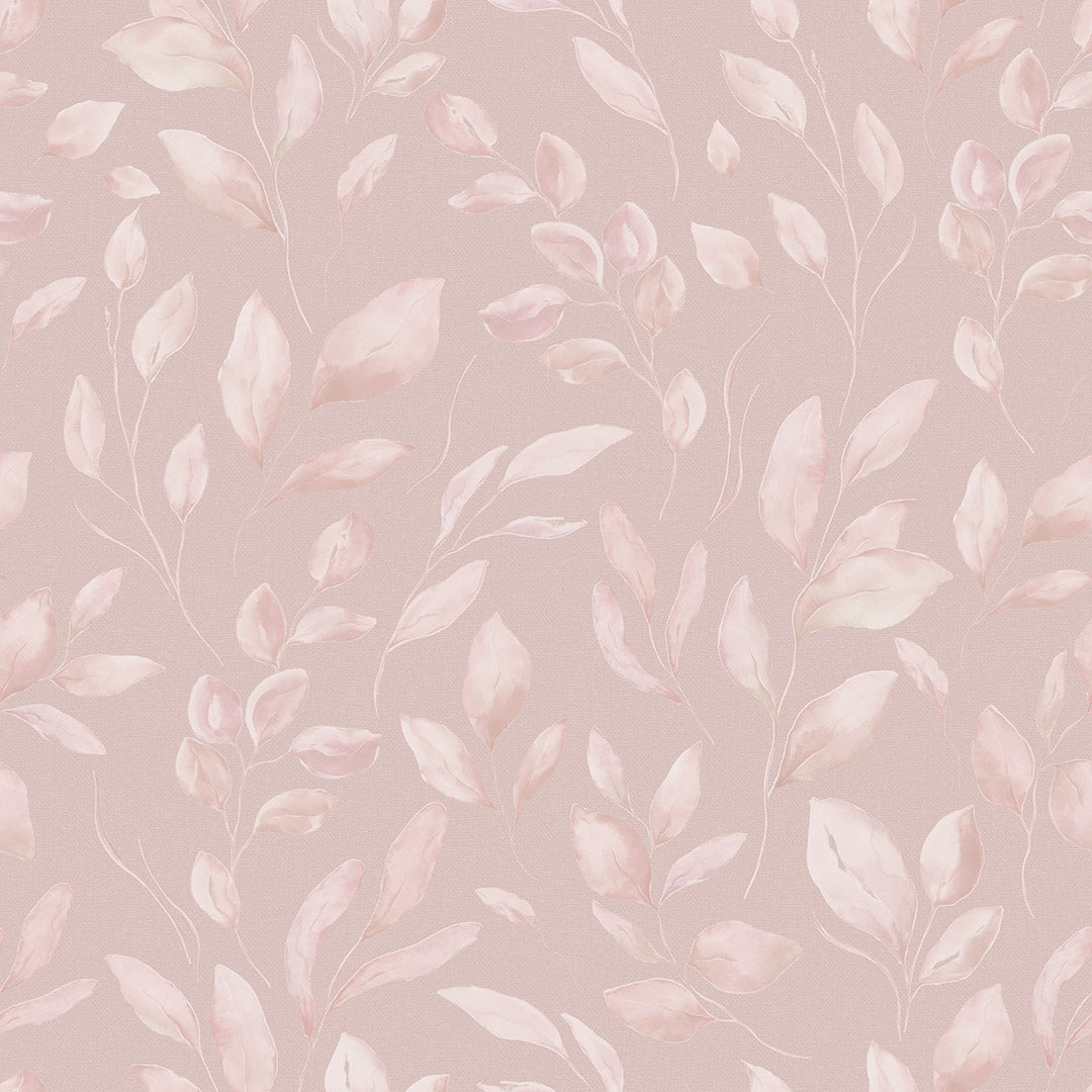 Fallen Foliage Wallpaper in French Pink