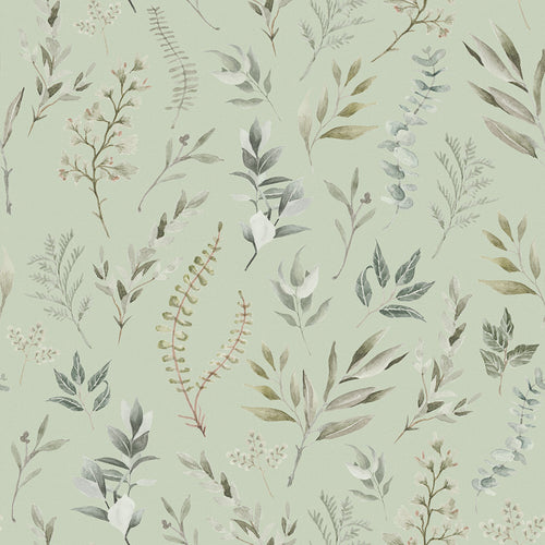 Sample of Countryside Trail Wallpaper in Shades of Green