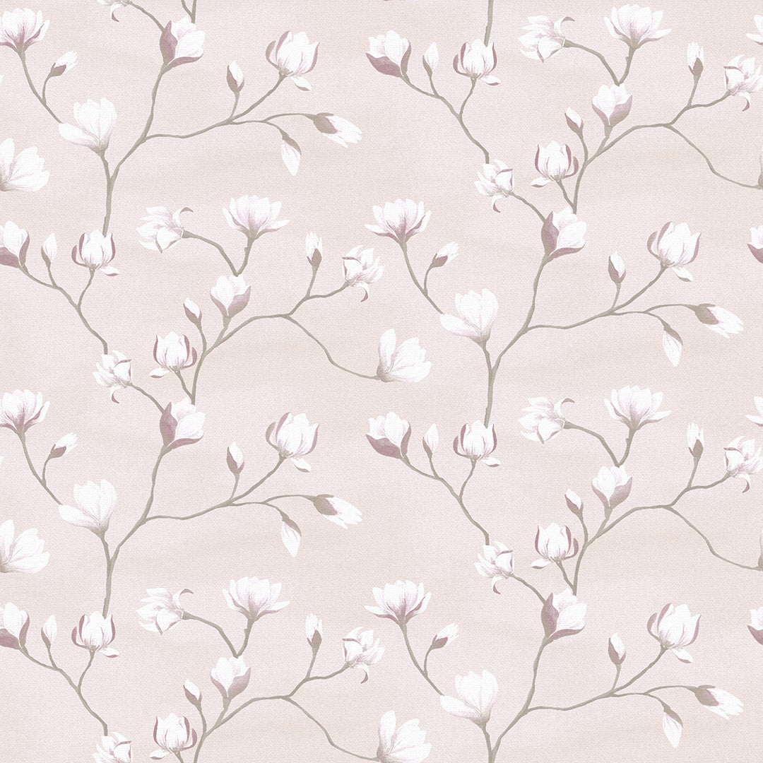 Sweet Magnolia Wallpaper in Barely Blush