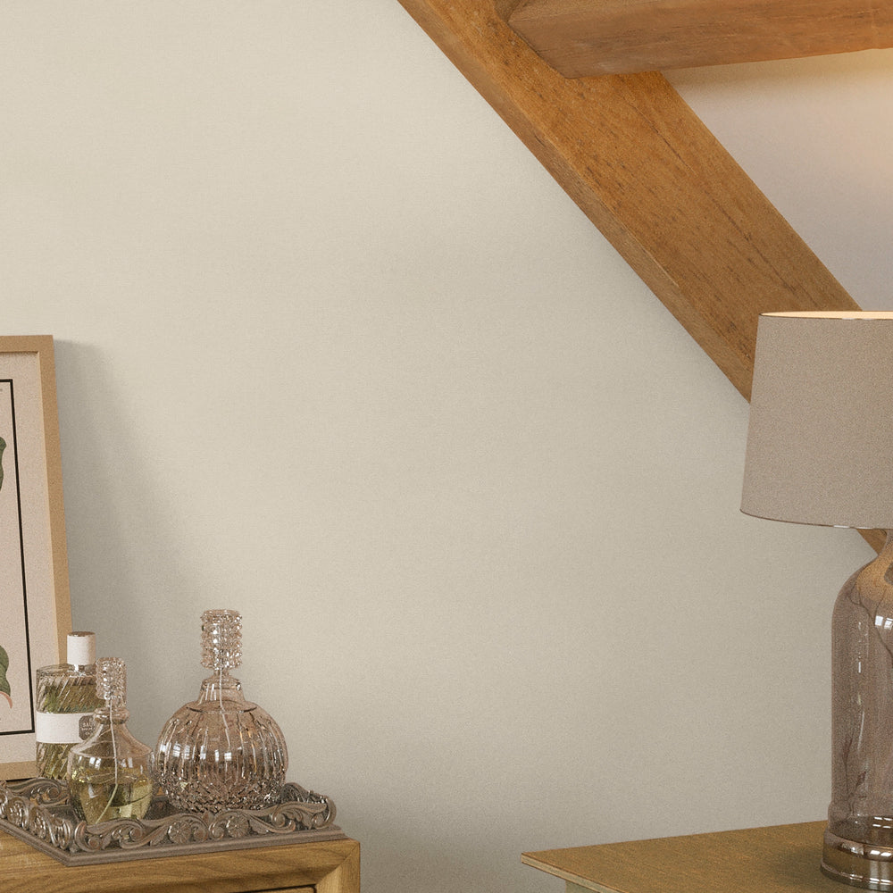 Sweet Magnolia Plain Wallpaper in Linen Cream