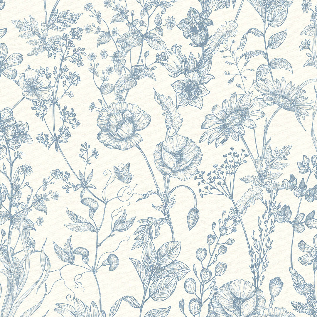 pale floral wallpaper