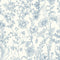 Sketched Meadow Wallpaper in Cornflower Blue on Cream