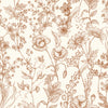 **Sample** Sketched Meadow wallpaper in Spice on Windsor Cream (50cm x 50cm)