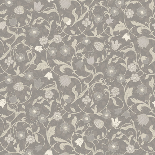 Sample of Rosehill Cottage Wallpaper in Vintage Cream on Earl Grey