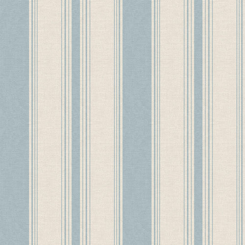 Heritage Stripe Wallpaper in Mineral and Vintage Cream