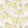 Wisteria Lane Wallpaper in Summer Yellows and Vintage Grey