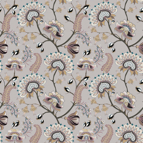 Sample of Ophelia Wallpaper in Shades of Mauve and Gold