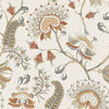 Beaumont Wallpaper in Spice and Vintage Grey on Ecru