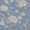 Serenity Wallpaper in Bluebell and Vintage Cream