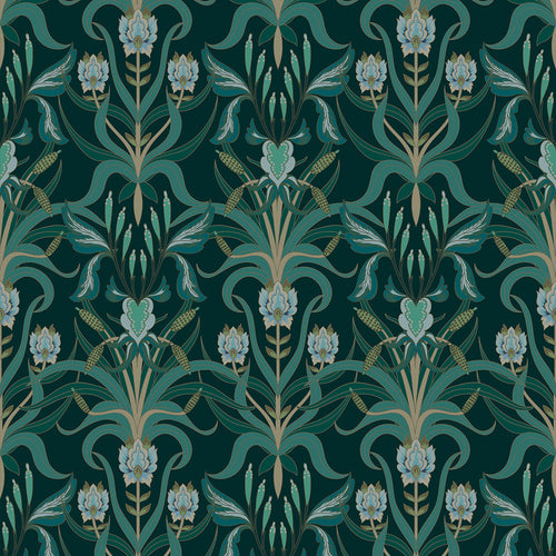 Versailles Wallpaper in Shades of Teal and Mineral