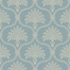 Massena Palace Wallpaper in Mineral and Vintage Cream