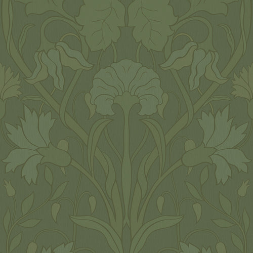 Sample of Parisienne Wallpaper in Shades of Olive