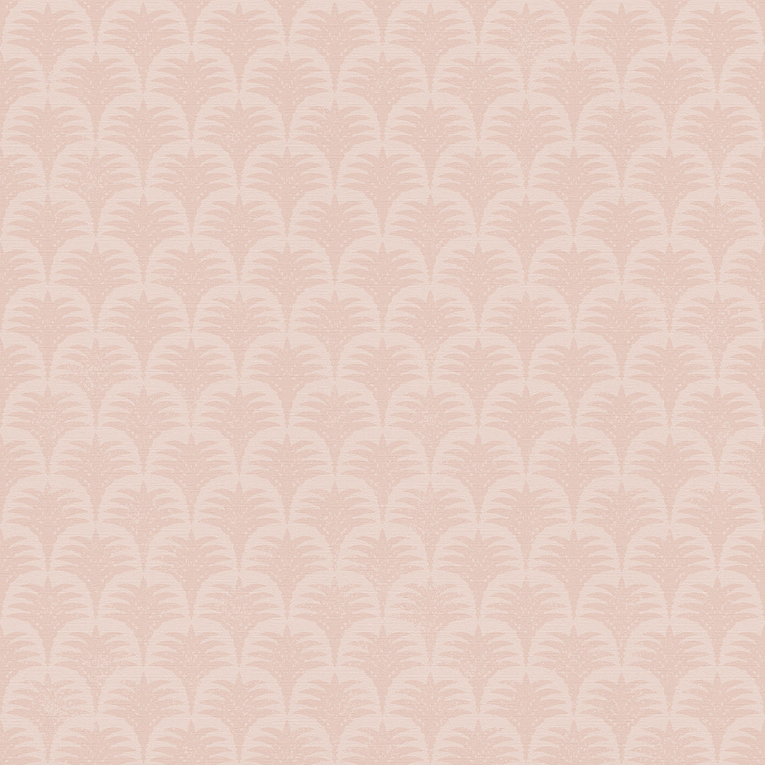 Sample of Nouveau Palm Wallpaper in Dusty Pink