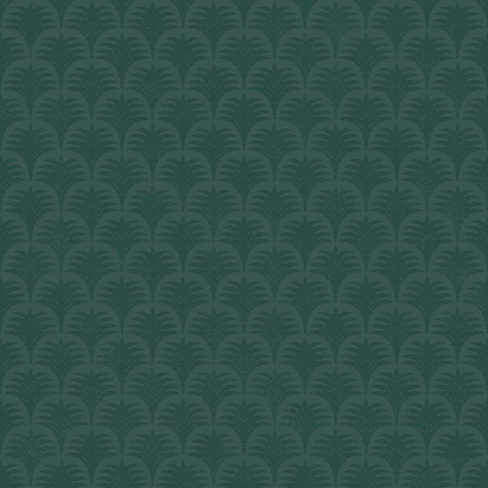 Nouveau Palm Wallpaper in Teal