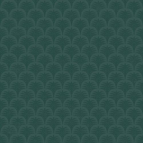 Nouveau Palm Wallpaper in Teal