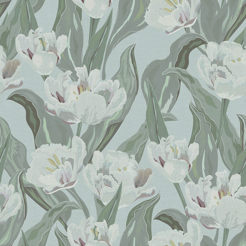 Monet Wallpaper in Olive and Nettle Green on Mineral
