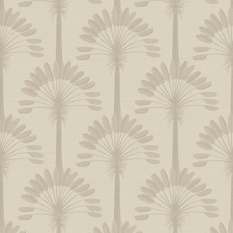 Palmette Wallpaper in Vintage Cream