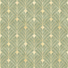 Gatsby Wallpaper in Olive and Vintage Gold