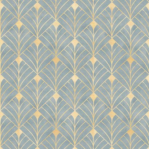 Sample of Gatsby Wallpaper in Mineral and Vintage Gold