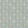 Gatsby Wallpaper in Mineral and Vintage Gold