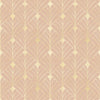 **Sample** Gatsby Wallpaper in Blush and Vintage Gold