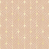 Gatsby Wallpaper in Blush and Vintage Gold