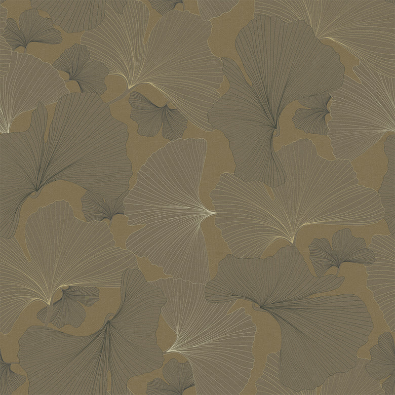 Sample of Genevieve Wallpaper in Shades of Gold