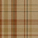 Royal Tartan Wallpaper in Caramel, Hazelnut and Green