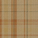 Royal Herringbone Tartan Wallpaper in Caramel, Hazelnut and Green