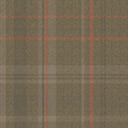 Royal Herringbone Tartan Wallpaper in Bracken Green, Sage and Red