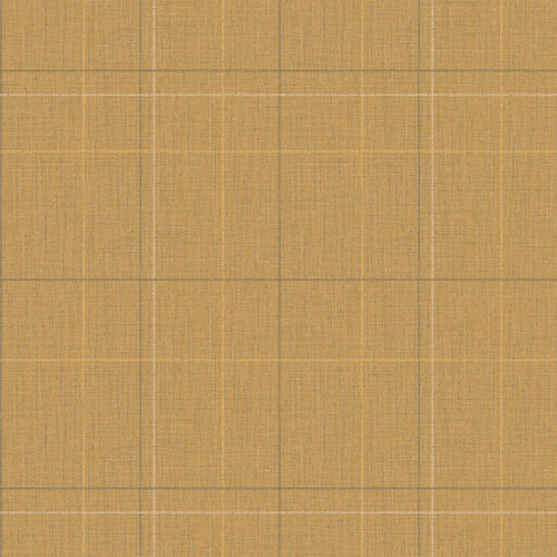 Royal Check Wallpaper in Mustard, Rich Olive and Yellow