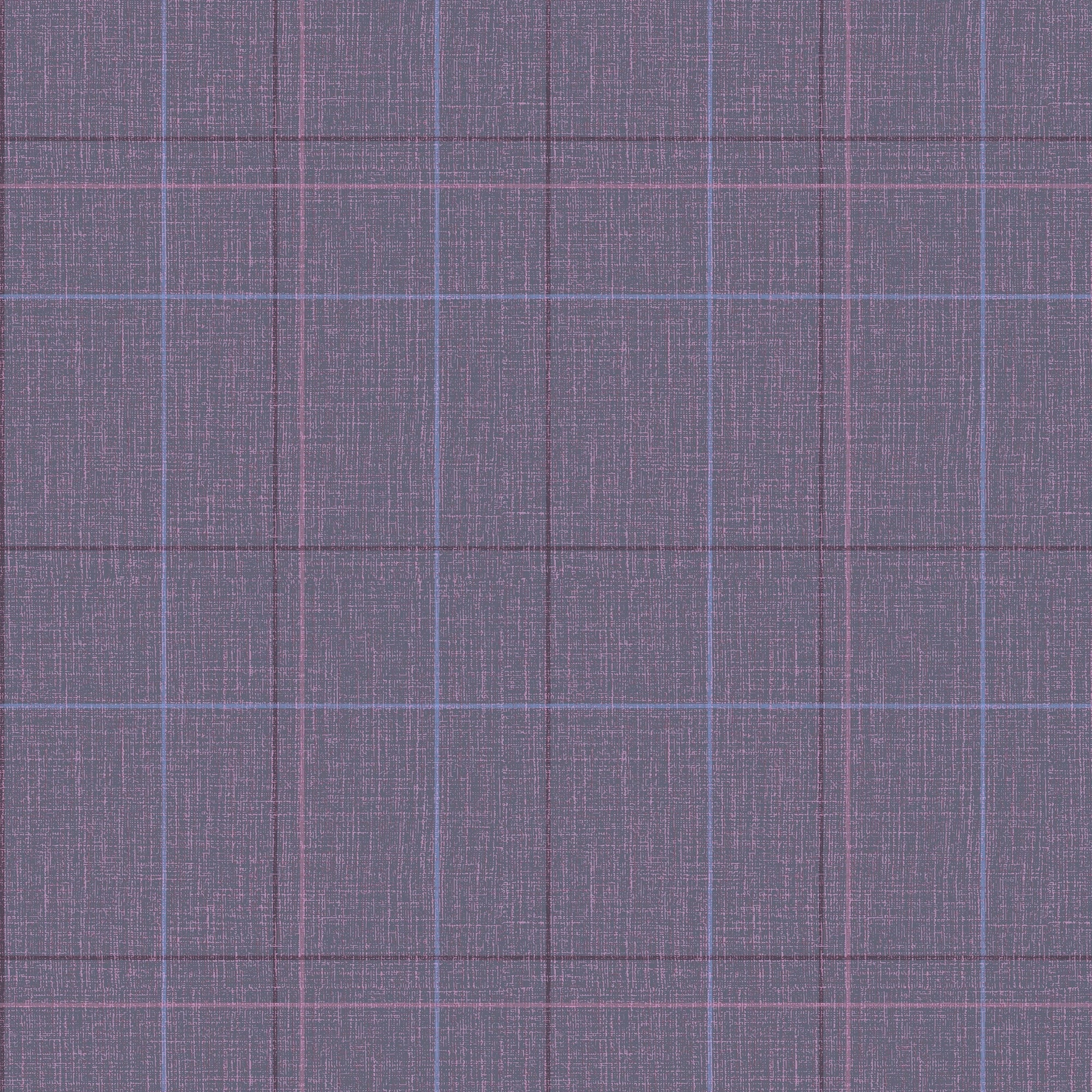 Royal Check Wallpaper in Rich Plum, Heather and Pink