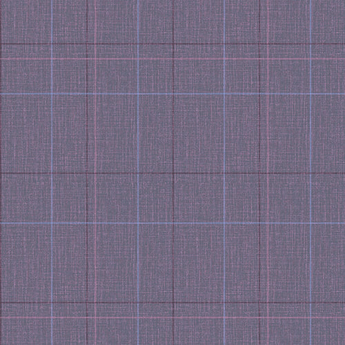 Royal Check Wallpaper in Rich Plum, Heather and Pink
