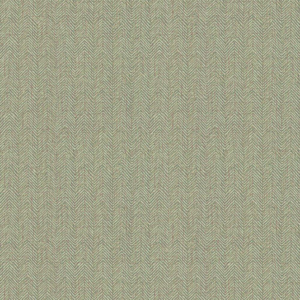 Royal Herringbone Wallpaper in Mint