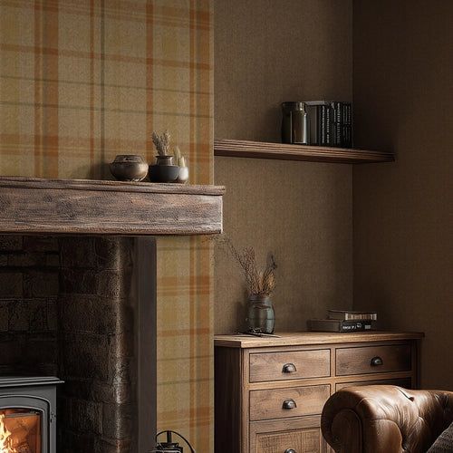 Royal Herringbone Wallpaper in Hazelnut