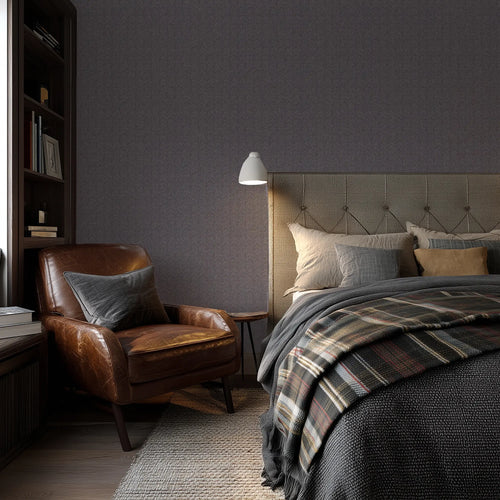 Royal Herringbone Wallpaper in Navy