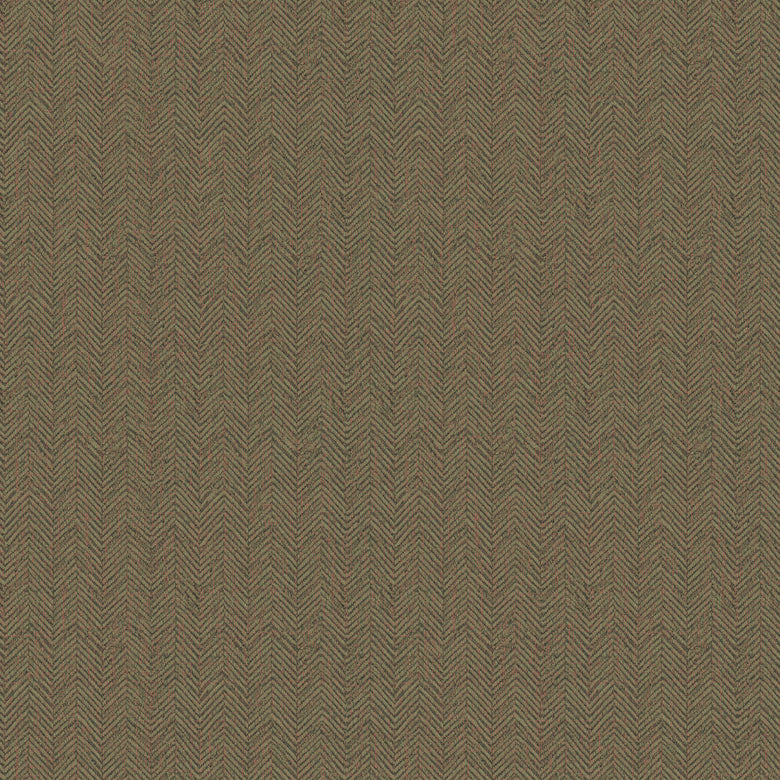 Royal Herringbone Wallpaper in Bracken Green