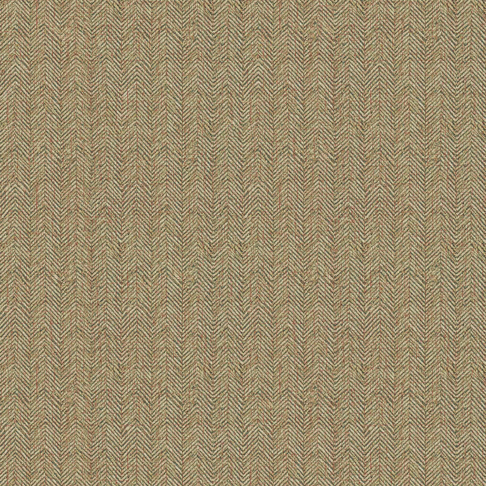 Royal Herringbone Wallpaper in Light Bracken Green