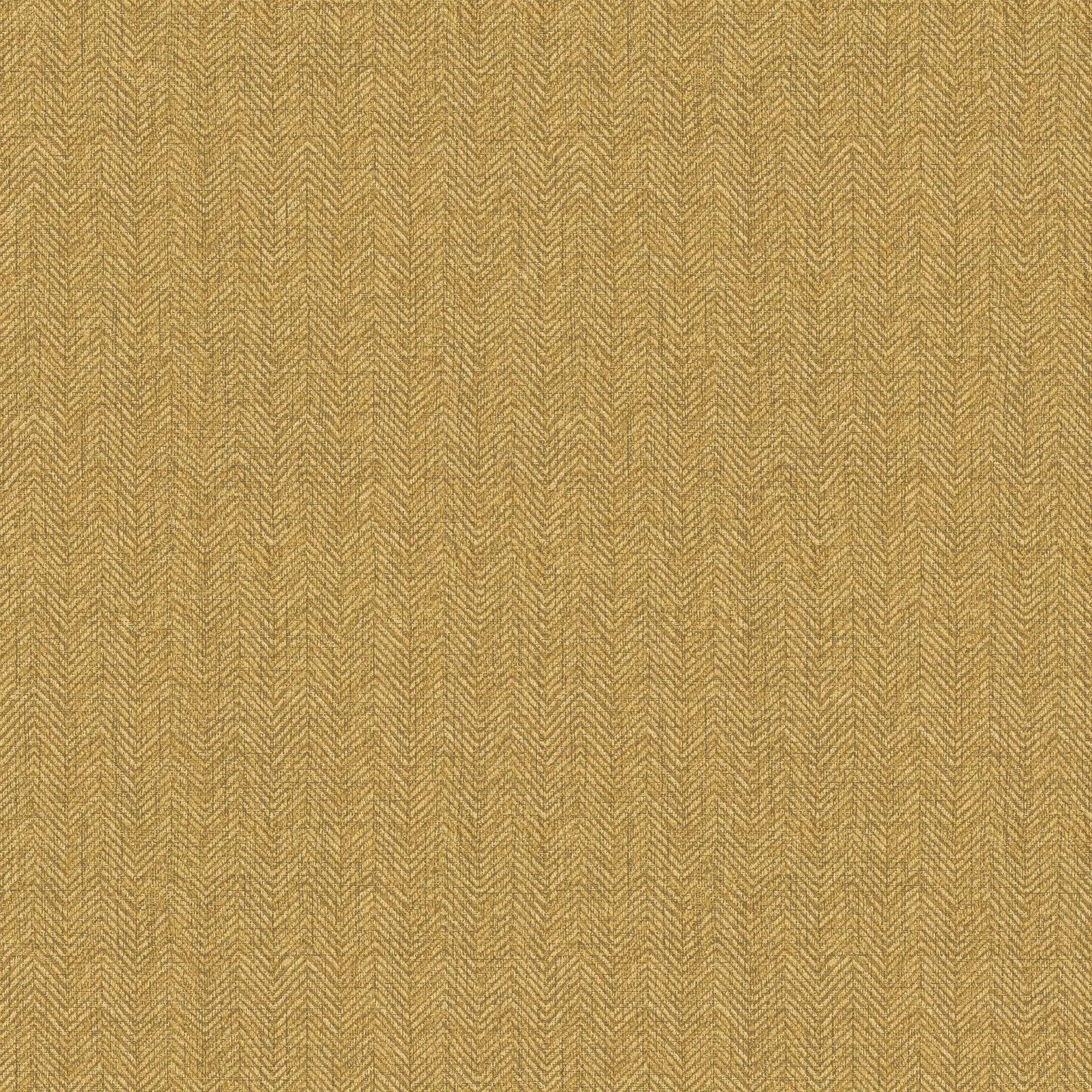 Royal Herringbone Wallpaper in Mustard